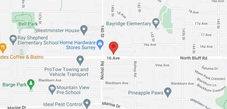 map of 14049 16 AVENUE